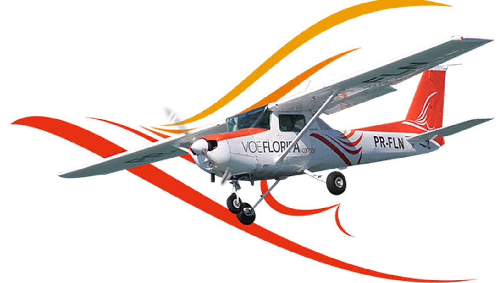 Cessna 152 sobrevoando Florianópolis